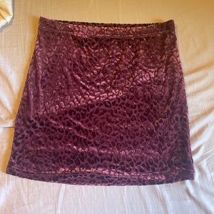 Leopard Velvet Bodycon Skirt